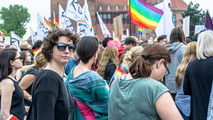 Frauen bei einer Demonstration