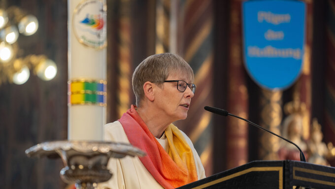 Ulrike Goeken-Huismann bei ihrer Predigt